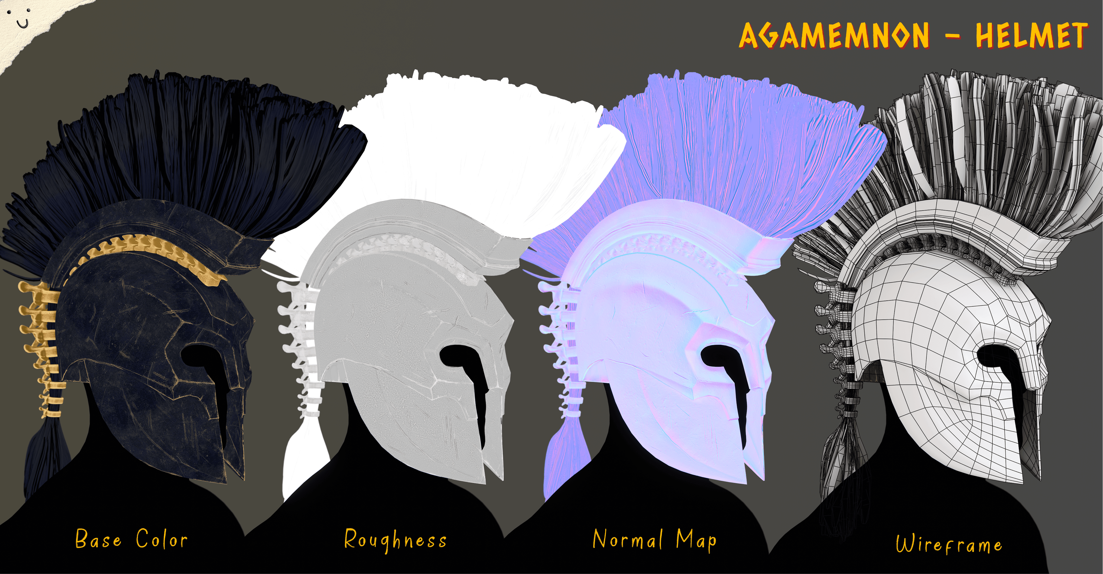 Odyssey Agamemnon Helmet - Game Ready 3D Asset