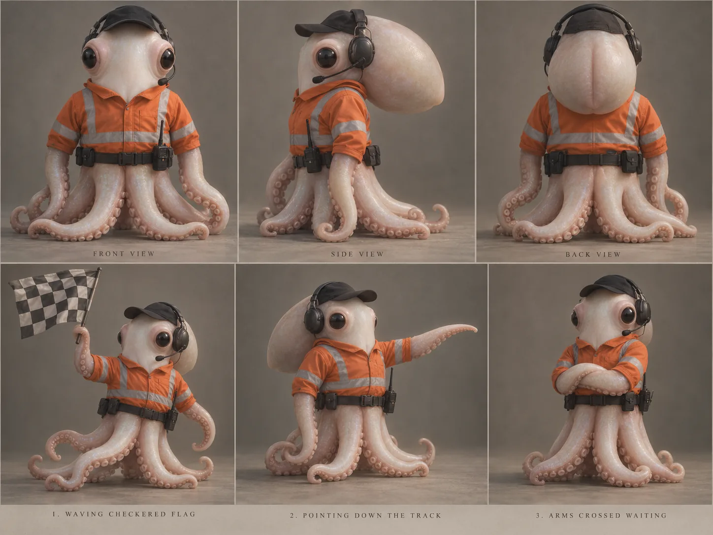 Race marshal (pearly white octopus)